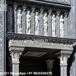 Classic Villa Design with Decorative Stone Cladding No-4024