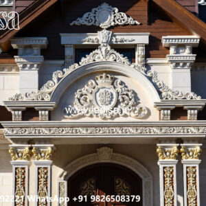 Classic Villa Design with Decorative Pillar Details No-4364
