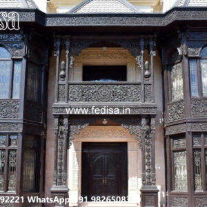 Classic Villa Design with Beautiful Balcony Railings No-4423