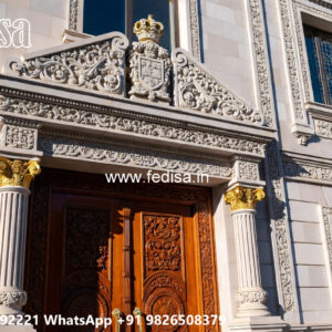 Luxury House Design with Grand Entrance and Elevation No-4508