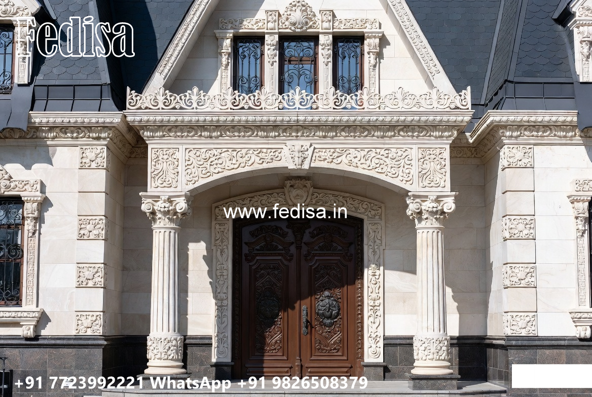 Luxury House Design with Beautiful Stone Exterior No-4622