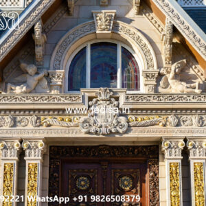 Classic Villa Design with Elegant Decorative Pillars No-4909
