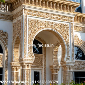 Classic Villa Design with Elegant Entrance Gate Ideas No-4929