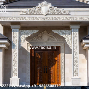 Luxury House Design with Grand Entrance Door Ideas No-5964