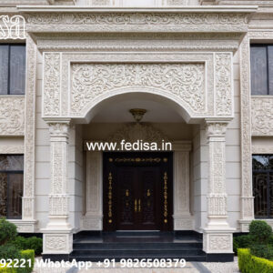 Classic Villa Design with Beautiful Front Yard Ideas No-6197