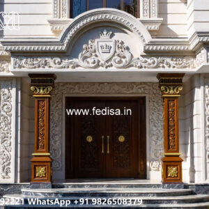Classic House Design with Beautiful Garden Decor No-6544