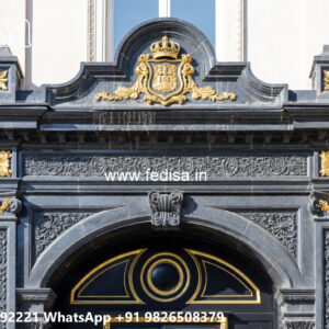 Classic House Design with Decorative Entry Door Ideas No-6567