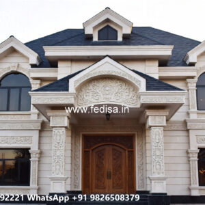 Classic Villa Design with Beautiful Front Yard Ideas No-6647