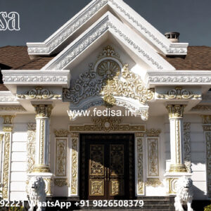 Classic Villa Design with Beautiful Balcony Railings No-6673
