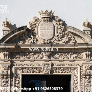 Luxury House Design with Grand Entrance and Elevation No-6758