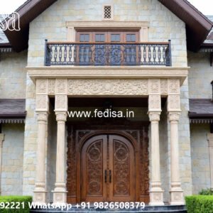 Classic House Design with Beautiful Stone Cladding No-6967