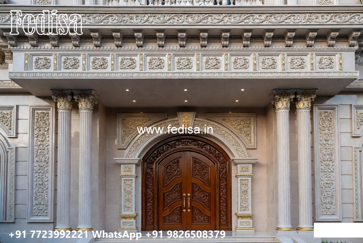 Classic House Design with Elegant Marble Staircase No-7024