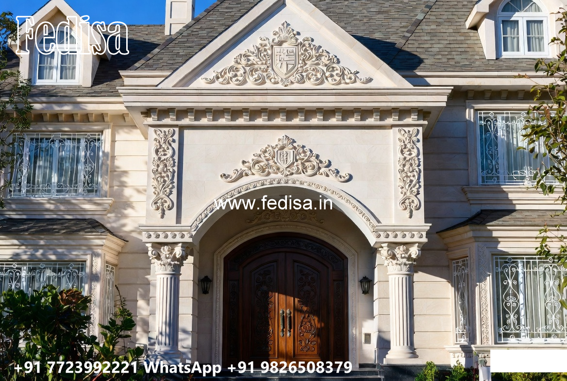 Classic House Design with Beautiful Exterior Gardens No-7039