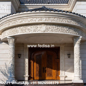 Classic Villa Design with Decorative Pillar Details No-7064