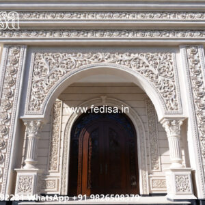 Classic Villa Design with Beautiful Front Yard Ideas No-7097