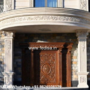 Classic Villa Design with Beautiful Balcony Railings No-7123
