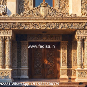 Luxury House Design with Grand Entrance and Elevation No-7208