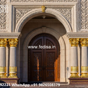 Classic House Design with Decorative Entry Door Ideas No-7467
