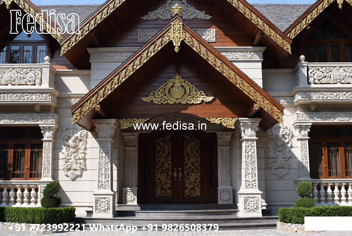 Classic House Design with Elegant Marble Staircase No-7474