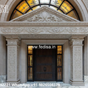 Classic Villa Design with Decorative Pillar Details No-7514