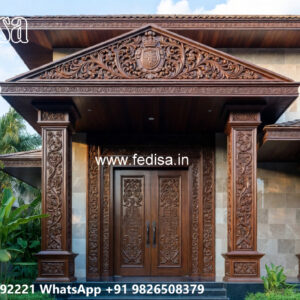 Classic Villa Design with Elegant Decorative Pillars No-7609