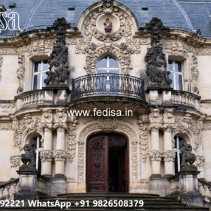 Classic Villa Design with Elegant Entrance Gate Ideas No-7629