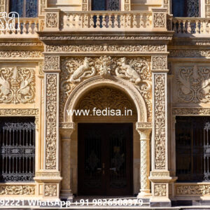 Luxury House Design with Grand Entrance and Elevation No-7658
