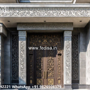 Luxury House Design with Grand Entrance Door Ideas No-7764