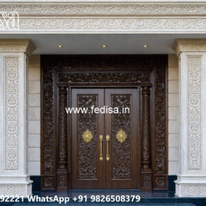 Classic Villa Design with Decorative Pillar Details No-7964