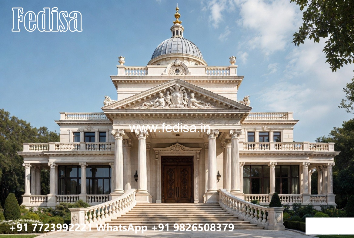 Classic House Design with Elegant Balcony Concepts No-164