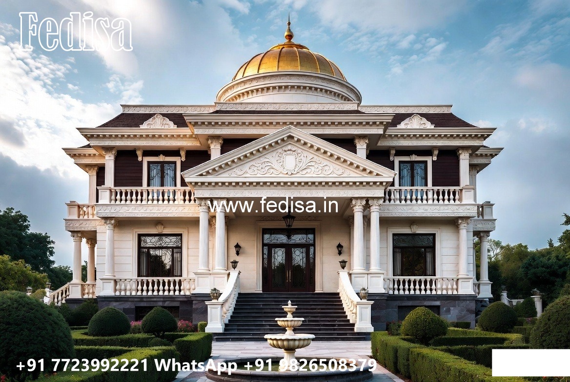Classic House Design with Elegant Courtyard Ideas No-206