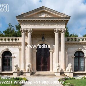 Classic House Design with Elegant Outdoor Lighting No-214