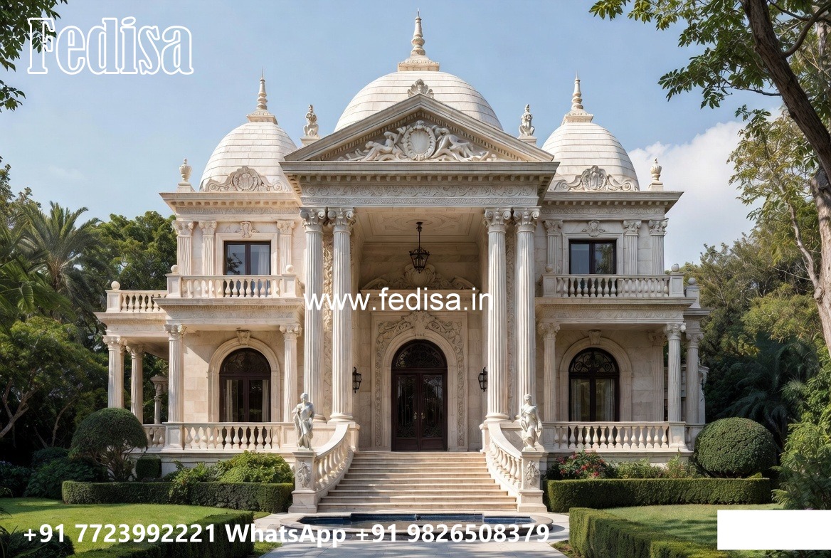 Classic House Design with Beautiful Garden Decor No-244