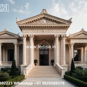 Classic Villa Design with Beautiful Garden Pathways No-395