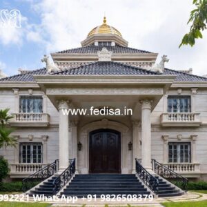 Classic Villa Design with Decorative Architectural Features No-403