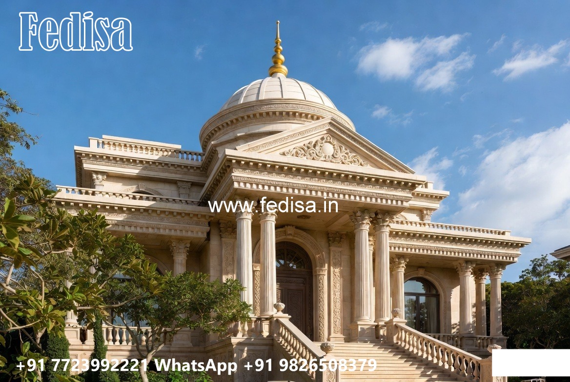 Classic Villa Design with Stylish Front Garden No-443