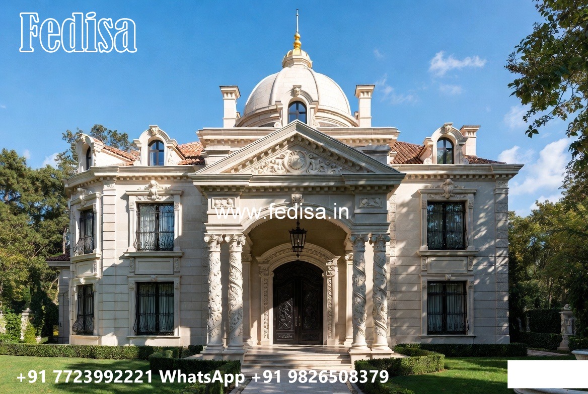 Classic House Design with Decorative Pillar Concepts No-623