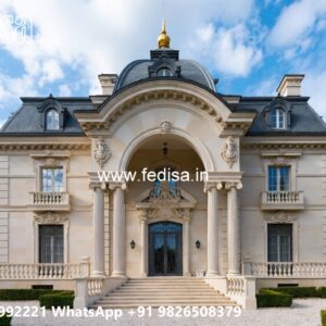 Classic House Design with Elegant Front Yard Ideas No-648
