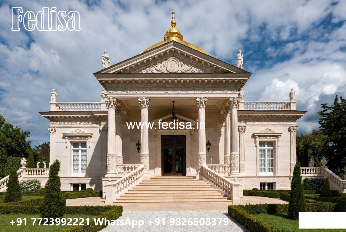 Classic House Design with Stylish Marble Flooring No-657