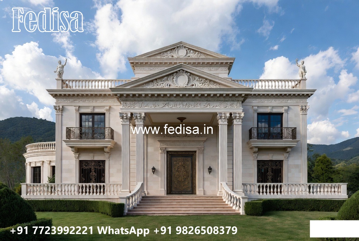 Classic House Design with Beautiful Exterior Gardens No-739