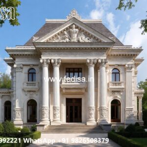 Classic Villa Design with Elegant Staircase Ideas No-769