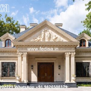 Classic Villa Design with Beautiful Roof Architecture No-779