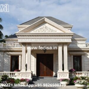 Classic Villa Design with Decorative Wall Textures No-796