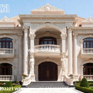 Classic Villa Design with Elegant Home Entrance No-799