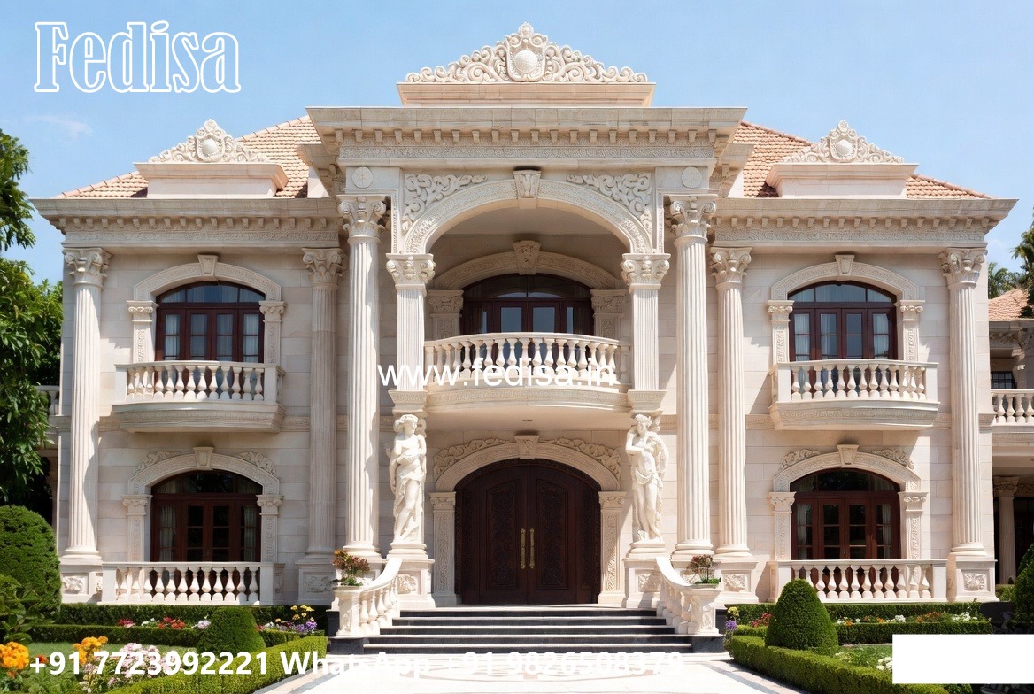 Classic Villa Design with Elegant Home Entrance No-799