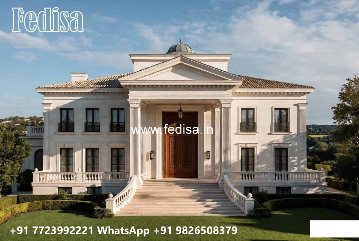 Classic Villa Design with Luxury Exterior Landscaping No-819