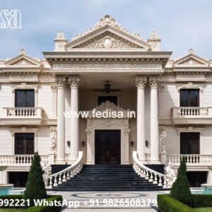 Classic Villa Design with Beautiful Balcony Railings No-823