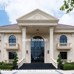 Classic Villa Design with Beautiful Garden Pathways No-845