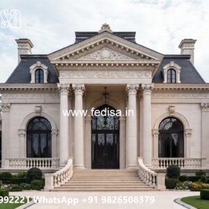 Classic House Design with Decorative Iron Railings No-1136