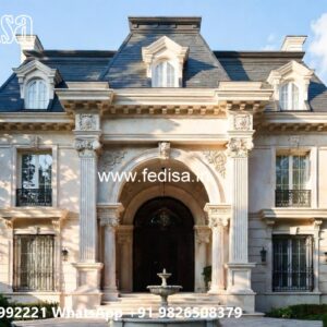 Classic House Design with Beautiful Garden Decor No-1144